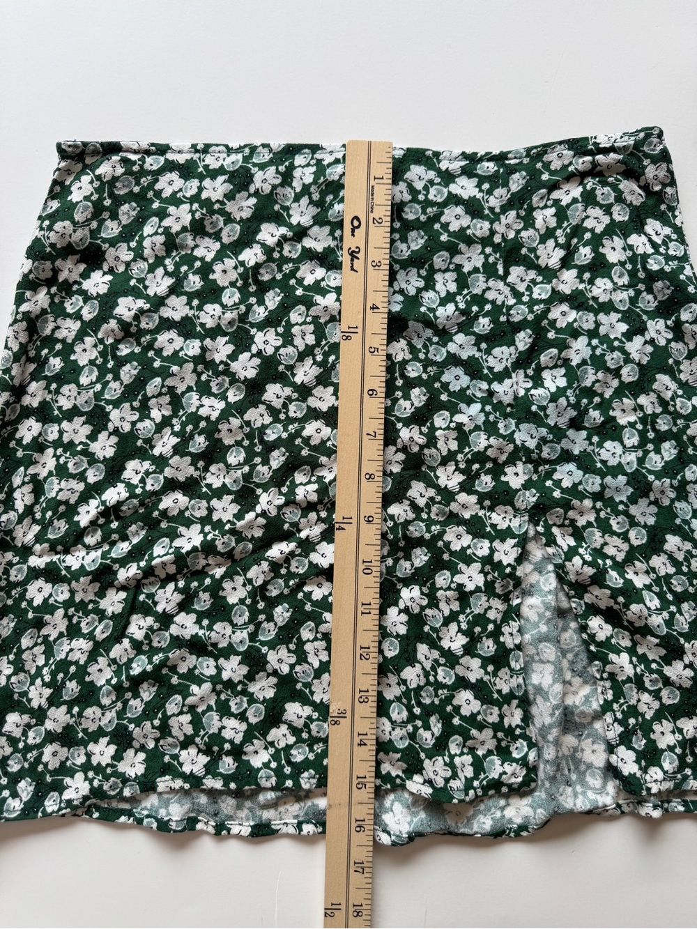 Reformation Green Floral A-Line Mini Skirt - Picture 8 of 8